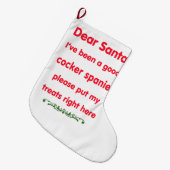 gutes cocker spaniel großer weihnachtsstrumpf (Vorderansicht (hängend))