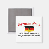 Gutes deutsches Oma Magnet (Vorderseite/Rückseite)