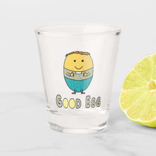 Gutes Ei Schnapsglas (Vorderseite)