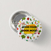 Gutes Essen, Good Moon Abzeichen, Knopf, lustiges  Button (Vorne & Hinten)