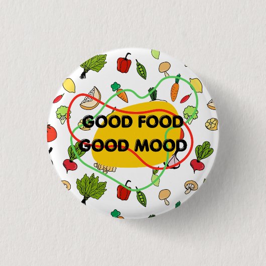 Gutes Essen, Good Moon Abzeichen, Knopf, lustiges  Button (Vorderseite)