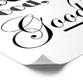 Gutes Essen, gute Freunde, gutes Timesdesign Poster (Ecke)