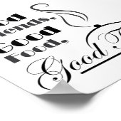 Gutes Essen, gute Freunde, gutes Timesdesign Poster (Ecke)
