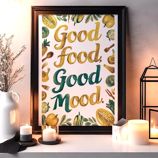 Gutes Essen Gute Küche Kunst mit Gemüse Poster