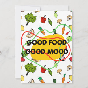 Gutes Essen, Gute Laune Design, leckeres Essen Einladung