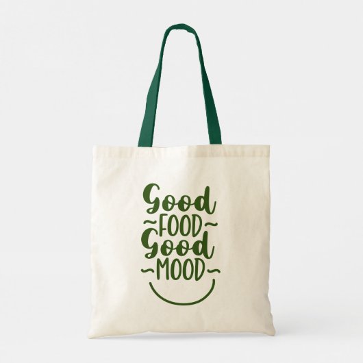 Gutes Essen Gute Laune Shopping Tote Tasche (Rückseite)