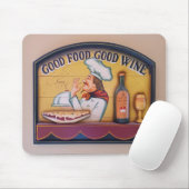 Gutes Essen Guter Wein Koch Mousepad (Mit Mouse)