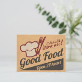 Gutes Essen Postkarte (Stehend Vorderseite)