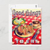 Gutes Essen Postkarte (Vorne/Hinten)