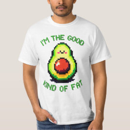 Gutes Fat Avocado - Funny Pixel Art Food Design T-Shirt