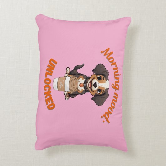 Gutes Fernsehen & Kaffee - Playful Puppy Digital A Dekokissen (Rückseite(Vertikal))