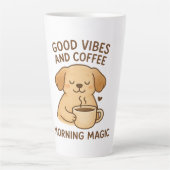 Gutes Fernsehen & Kaffee - Playful Puppy Digital A Milchtasse (Vorderseite)