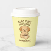 Gutes Fernsehen & Kaffee - Playful Puppy Digital A Pappbecher (Vorderseite)
