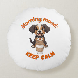 Gutes Fernsehen & Kaffee - Playful Puppy Digital A Rundes Kissen