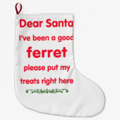 gutes Frettchen Großer Weihnachtsstrumpf (Vorderseite)