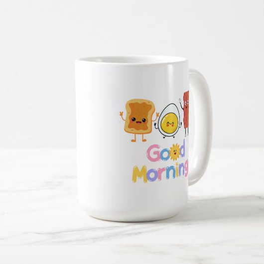 Gutes Frühstück 😁 Kaffee Tasse 15oz (VorderseiteRechts)