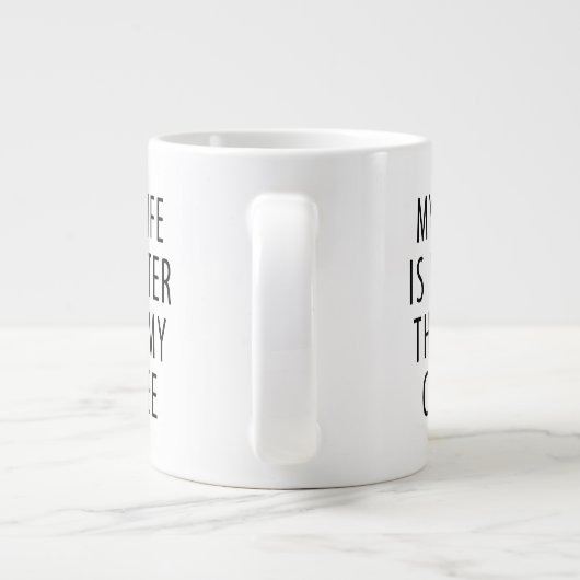 Gutes Geschenk für Ehemann Ehefrau heißer als mein Jumbo-Tasse (Rückseite)