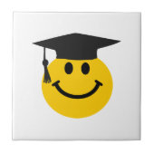 Gutes Gesicht mit Abschluss-Hut Fliese (Vorderseite)