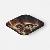 Gutes Gesundheitspaket mit Neonradfahrern Pappteller (Gewinkelt)