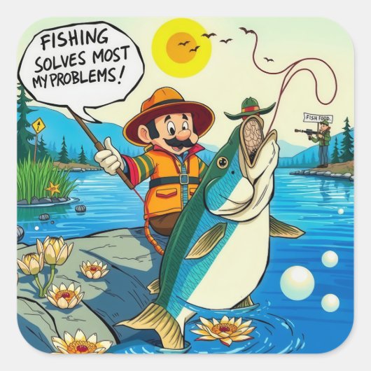 Gutes Gewissen! Quadratischer Aufkleber (Vorderseite)