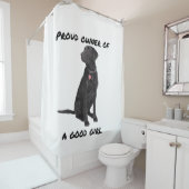 Gutes Girl Black Lab Duschvorhang (Beispiel)