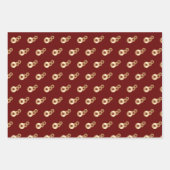 Gutes Glück 2023 Chinesisches Neujahr Red Gold Geschenkpapier Set (Vorderseite 3)