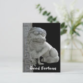 Gutes Glück für Foo Dog Postkarte (Stehend Vorderseite)