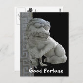 Gutes Glück für Foo Dog Postkarte (Vorne/Hinten)