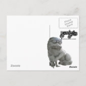 Gutes Glück für Foo Dog Postkarte (Rückseite)