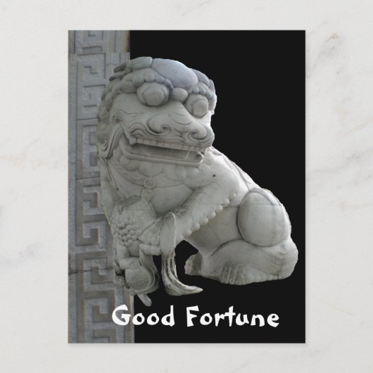 Gutes Glück für Foo Dog Postkarte (Vorderseite)