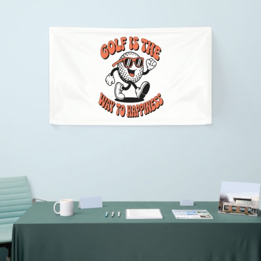 Gutes Golf Ball Mascot Banner (Messeveranstaltung)