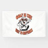 Gutes Golf Ball Mascot Banner (Horizontal)