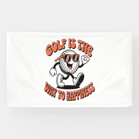 Gutes Golf Ball Mascot Banner (Horizontal)