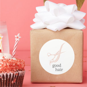 Gutes Haar einfache Logo Hair Stylist Colorist Runder Aufkleber