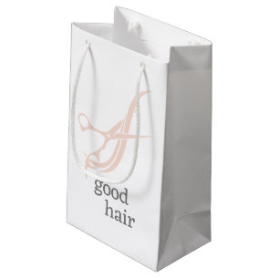 Gutes Haar Einfaches Logo Hairstylist Colorist Kleine Geschenktüte