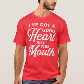 Gutes Herz aber dieser Mund 80er lustig T-Shirt