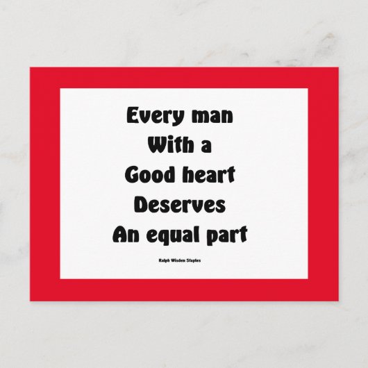 Gutes Herz Postkarte (Vorderseite)