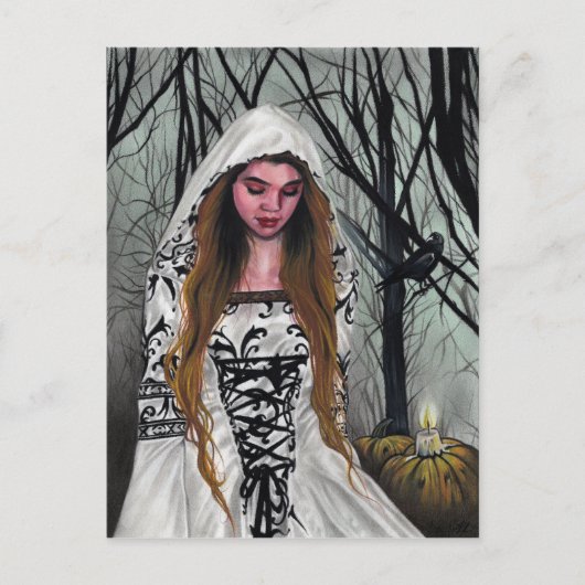 Gutes HexenHalloween Postkarte (Vorderseite)
