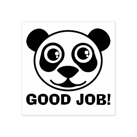 Gutes Job Panda-Gesicht Gummistempel (Prägung)