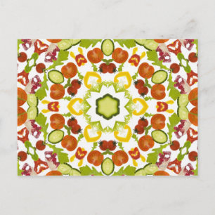 Gutes Karma und Wohl von einer gesunden Diät Postkarte