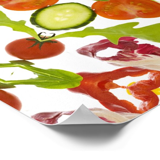 Gutes Karma und Wohlbefinden durch eine gesunde Er Poster (Ecke)