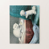 Gutes kleines Fido und freche Kittie, 1893 Puzzle (Vertikal)