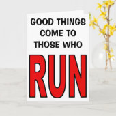 Gutes kommt denen, die laufen! karte (Gelbe Blume)