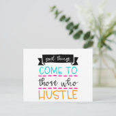 Gutes kommt denen, die sich trauen postkarte (Stehend Vorderseite)