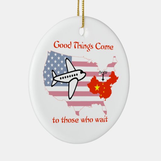 Gutes kommt denen, die warten - China Adoption Keramikornament (Rechts)