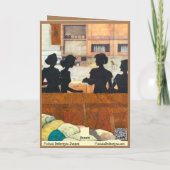 Gutes kranzes Mädchen im Bett, das betreut wird, w Karte (Rückseite)