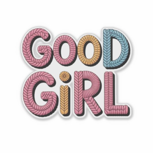 Gutes Mädchen Aufkleber (Vorderseite)