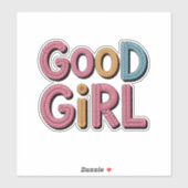 Gutes Mädchen Aufkleber (Blatt)
