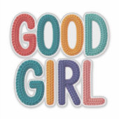 Gutes Mädchen Aufkleber (Vorderseite)
