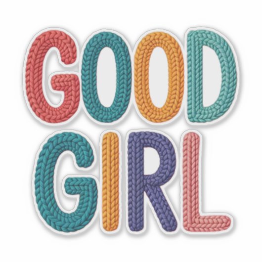 Gutes Mädchen Aufkleber (Vorderseite)